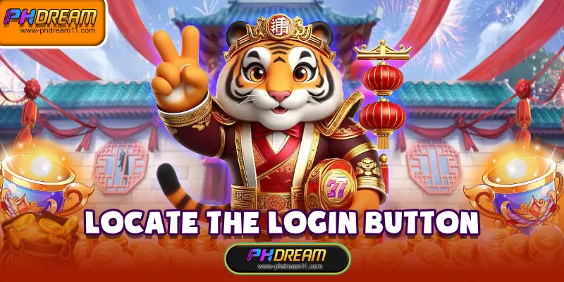 locate the login button